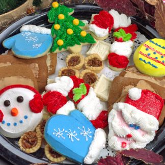Tray of Decorated Christmas Cookies